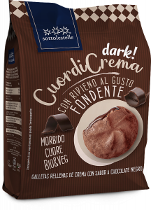 Biscotti CuordiCrema Dark con Crema Fondente