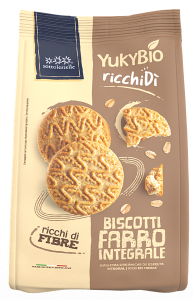 YukyBio Biscotti di Farro Integrale con Crusca di Avena