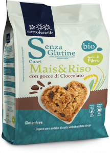 Cuori di Mais e Riso con Gocce di Cioccolato