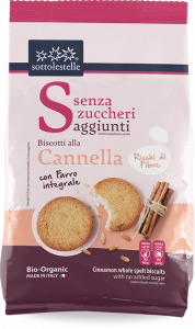 Wholemeal Spelt Senza Zuccheri Cinnamon Biscuits - Sugar free