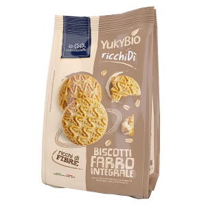 YUKYBIO Biscotti di farro integrale con crusca di avena