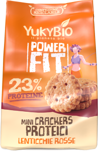 Yukybio Mini Crackers Proteici Lenticchie Rosse